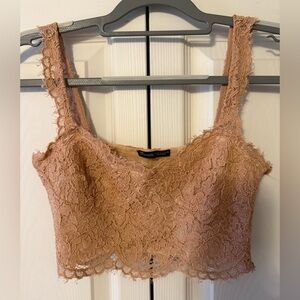 Zara Lace Tank Top in Dusty Pink